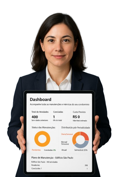 Profissional com laptop e gráficos